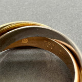 Estate Cartier 18K Tri Color Gold Trinity Classic Ring