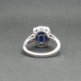 Estate Effy 14K W Gold 3.38ct Enhanced Sapphire & 0.38ctw Diamond Ring