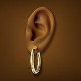 Estate 14K Y Gold 33.92mm Hoop Earrings