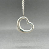 Estate Tiffany & Co. SS 22mm Open Heart Pendant