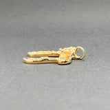 Estate 14K Y Gold 28.9mm Chai Pendant