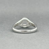 Estate 14K W Gold 0.15ctw H/SI1 Diamond Mounting Ring