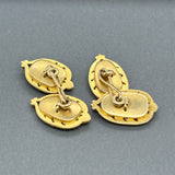 Estate 18K Y Gold 8.48ctw Turquoise Persian “Ya Ali Haider” Cufflinks