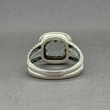Estate David Yurman SS Albion Praisiolite & Diamond Ring