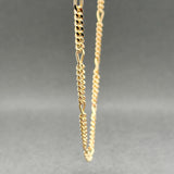 Estate 14K Y Gold 2.6mm 19.75” Figaro Chain
