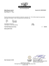 Estate 18K W Gold 1.02ctw G-H/VS1-SI2 Diamond J Hoop Earrings