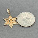 Estate 14K Y Gold Chai Star of David Pendant