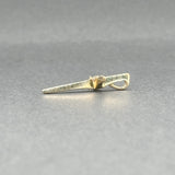 Estate 14K Y Gold 0.06ct G/SI1 Diamond Cross Pendant