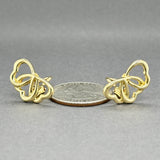 Estate Tiffany & Co. 18K Y Gold Triple Heart Earrings