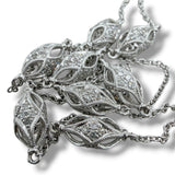 14K W Gold 0.97ctw 16" G-H/SI1 Diamond Station Necklace