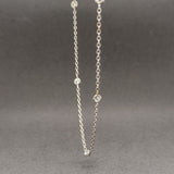 Estate 14K W Gold 0.48ctw F-G/SI1-2 Diamond By the Yard Necklace