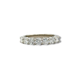 14K W Gold 1.50ctw G/I1 7 Round Diamond Ring