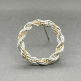 Estate Tiffany & Co. SS 18 Circle Rope Brooch