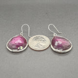 Estate Ippolita SS Purple Quartz Rock Candy Drop Earrings