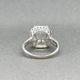 Estate 14K W Gold 5.70ct Topaz & 0.06ctw Diamond Ring