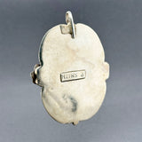 Estate P.Smith SS Turquoise & Coral Pendant