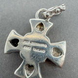 Estate Judith Ripka SS CZ Cross Enhancer Pendant