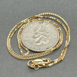 Estate 14K Y Gold 0.9mm 16” Box Chain