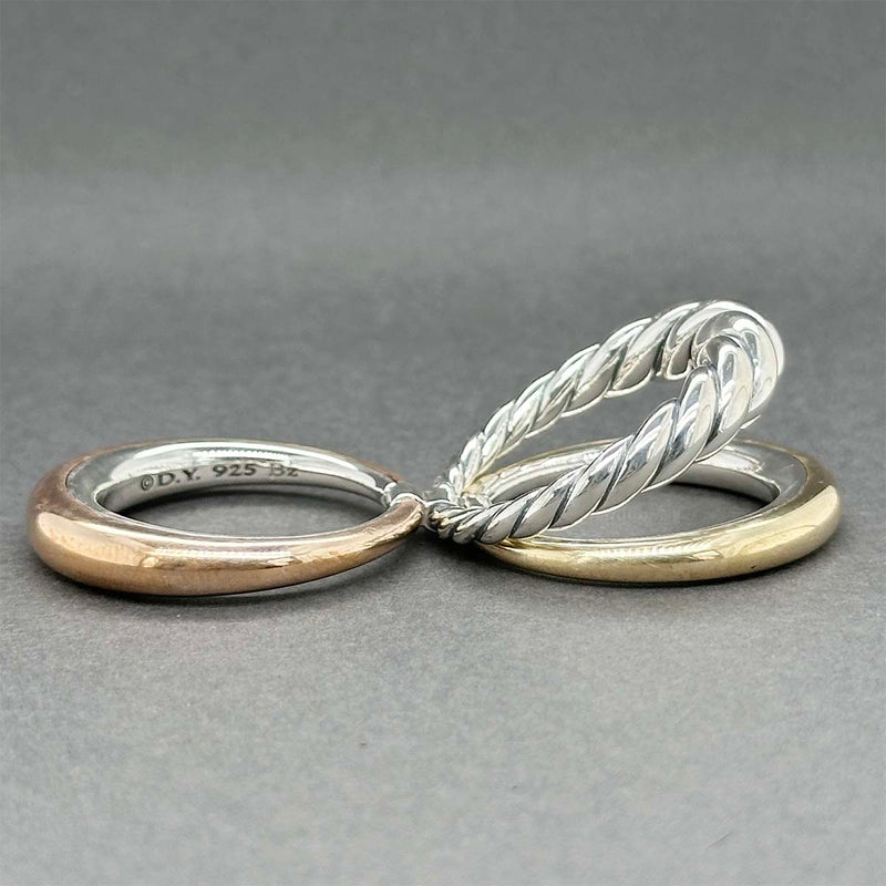 Estate David Yurman SS Brass & Bronze Pure Form Ring