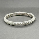 Estate Judith Ripka SS Red CZ Bangle Bracelet