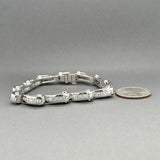 Estate Charles Krypell Platinum & 5.90ctw Diamond Link Bracelet