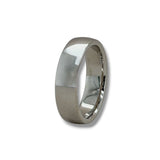 14K W Gold 6mm European Cut Low Dome Band 9