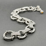 Estate Judith Ripka SS CZ Toggle Bracelet