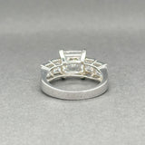 Estate 14K W Gold 5 Stone CZ Ring