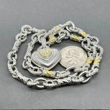 Estate Judith Ripka SS 18 0.32ctw Diamond Heart Necklace