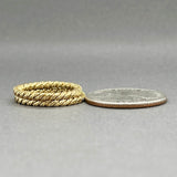 Estate 18K Y Gold set of 2 Twisted Rings