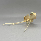 Estate 14K Y Gold Pearl Flower Brooch