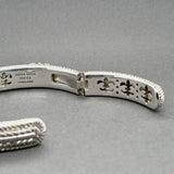 Estate Judith Ripka SS CZ Triple Heart Cuff Bracelet