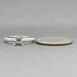 Estate 14K W Gold 0.30ctw H/SI1-2 Diamond Eng. Ring Semi-Mount