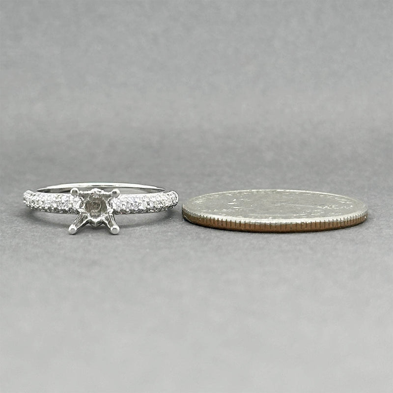 Estate 14K W Gold 0.30ctw H/SI1-2 Diamond Eng. Ring Semi-Mount