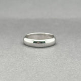 Estate 18K W Gold 4.3mm Polished Ring