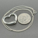 Estate Tiffany & Co. SS Peretti 27mm Open Heart Pendant
