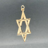 Estate 14K Y Gold 40mm Star of David Pendant