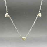 Estate 14K TT Gold Triple Heart Necklace