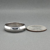 Estate 14K W Gold 5.90mm Polished Ring