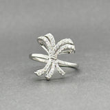 Estate 14K W Gold 0.26ctw H-I/SI1-2 Diamond Bow Ring