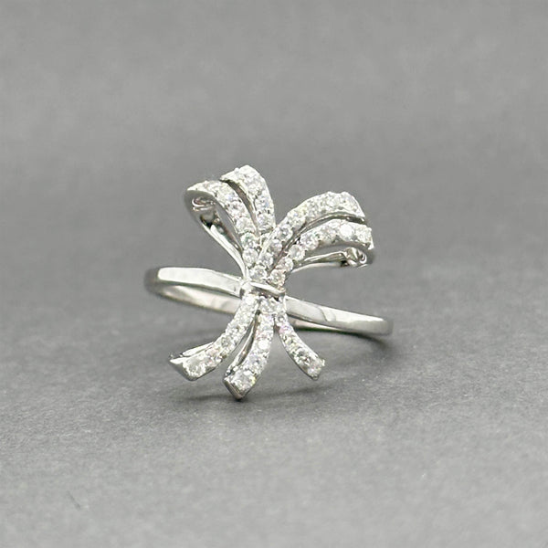Estate 14K W Gold 0.26ctw H-I/SI1-2 Diamond Bow Ring