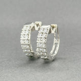 Estate14K W Gold 0.98ctw F-G/SI1 Diamond Huggie Earrings