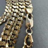 Estate 14K Y Gold 5.97mm 18” Concave Curblink Chain