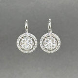 Estate 14K W Gold 1.27ctw H/SI1-2 Diamond Drop Earrings