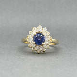 Estate 14K Y Gold 1.08ct Tanzanite & 0.91ctw Diamond Ring