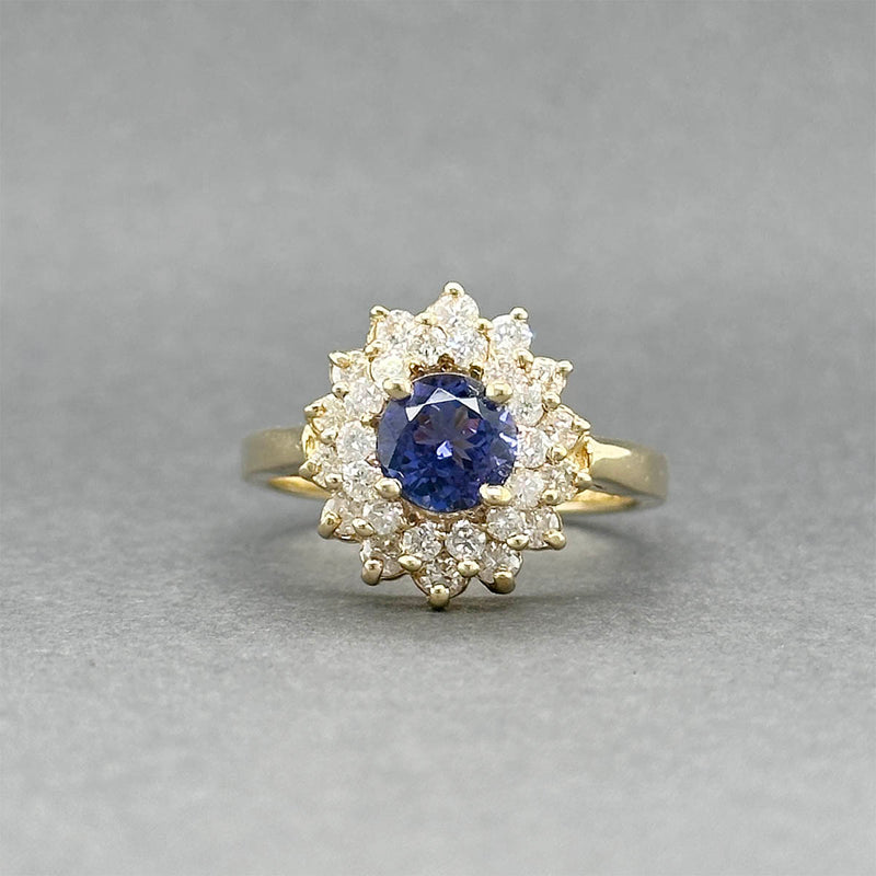 Estate 14K Y Gold 1.08ct Tanzanite & 0.91ctw Diamond Ring