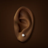 14K W Gold 0.50ctw F/VS1 Lab-Created Diamond Martini Set Earrings