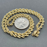 Estate 14K Y Gold 3.98mm 20” Rope Chain