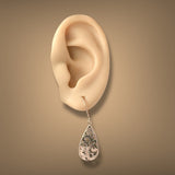 Estate 14K R Gold Filigree Drop Earrings