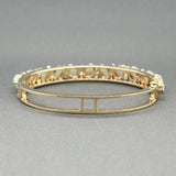 Estate 14K Y Gold 5.61ctw Opal & 0.52ctw Diamond Bangle Bracelet